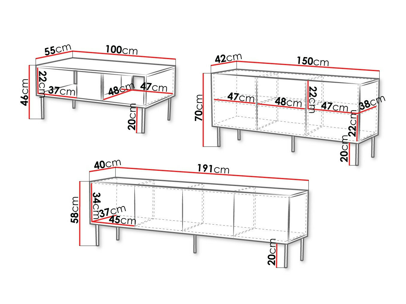Parete attrezzata Venophu 104