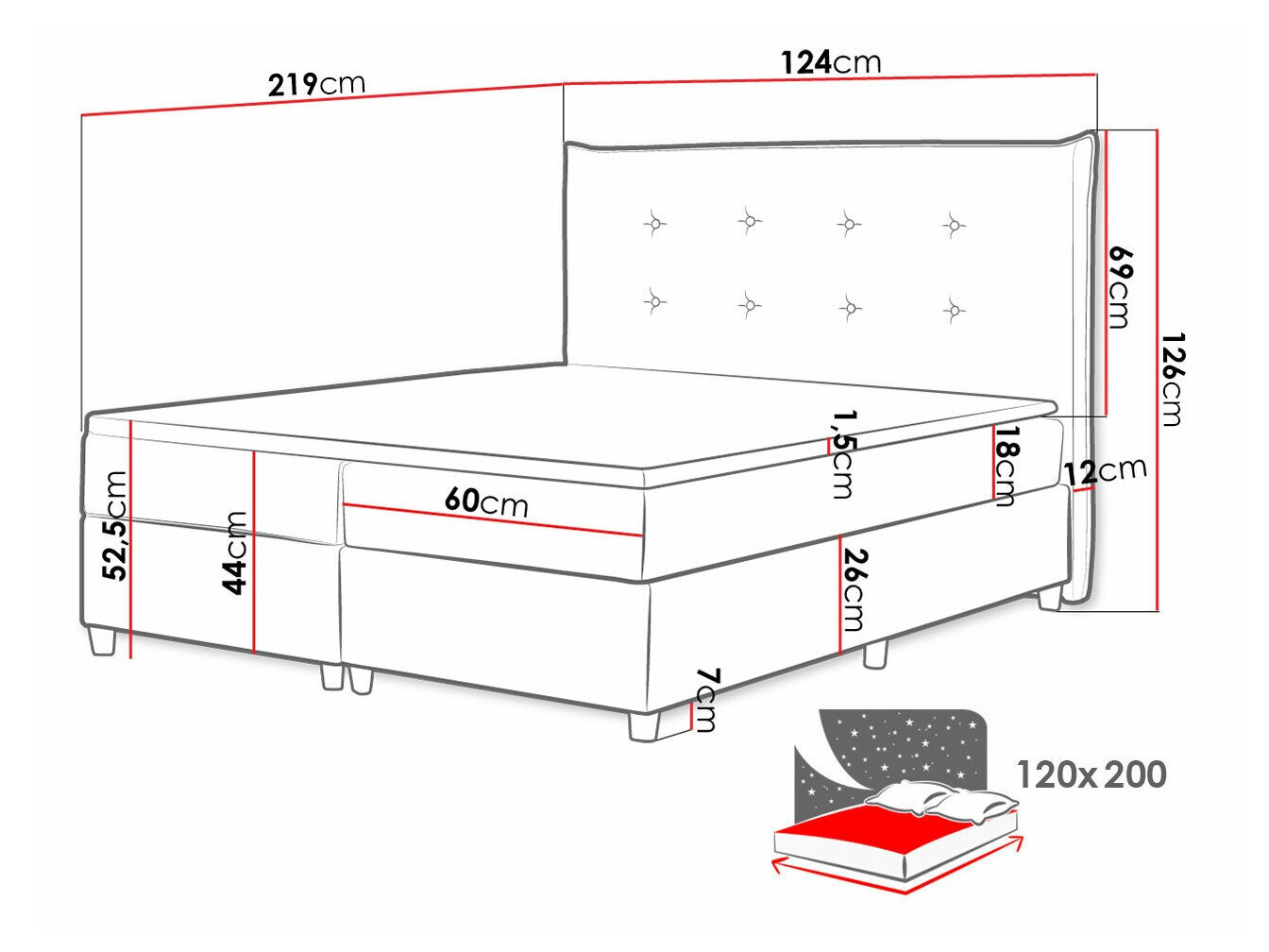 Letto continentale Titulus (Zetta 297)