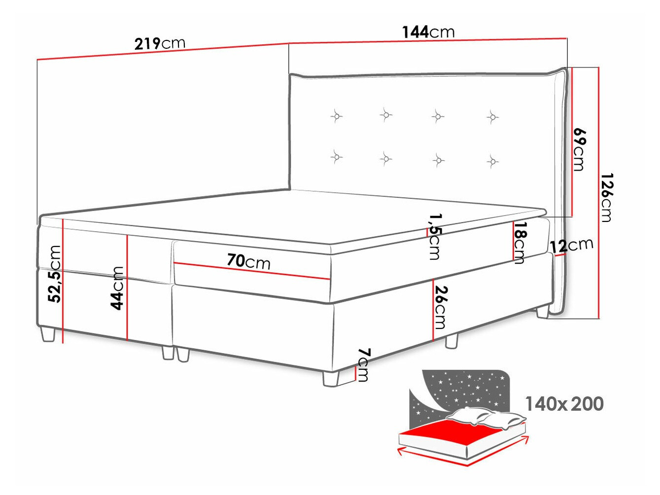 Letto continentale Titulus (Zetta 297)