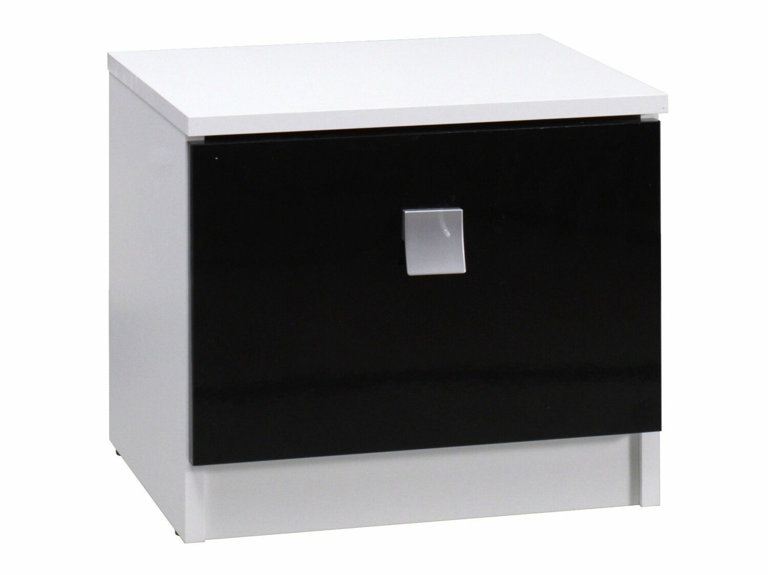 Comodino Murrieta 111 (Bianco lucido + Nero lucido)