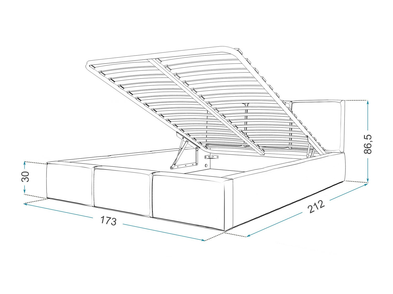 Letto Fairfield 109 (Marrone)