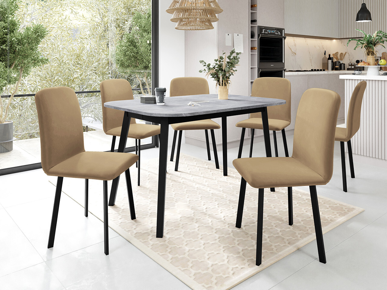 Set sala da pranzo Edmond 117 (Amor Velvet 4302)