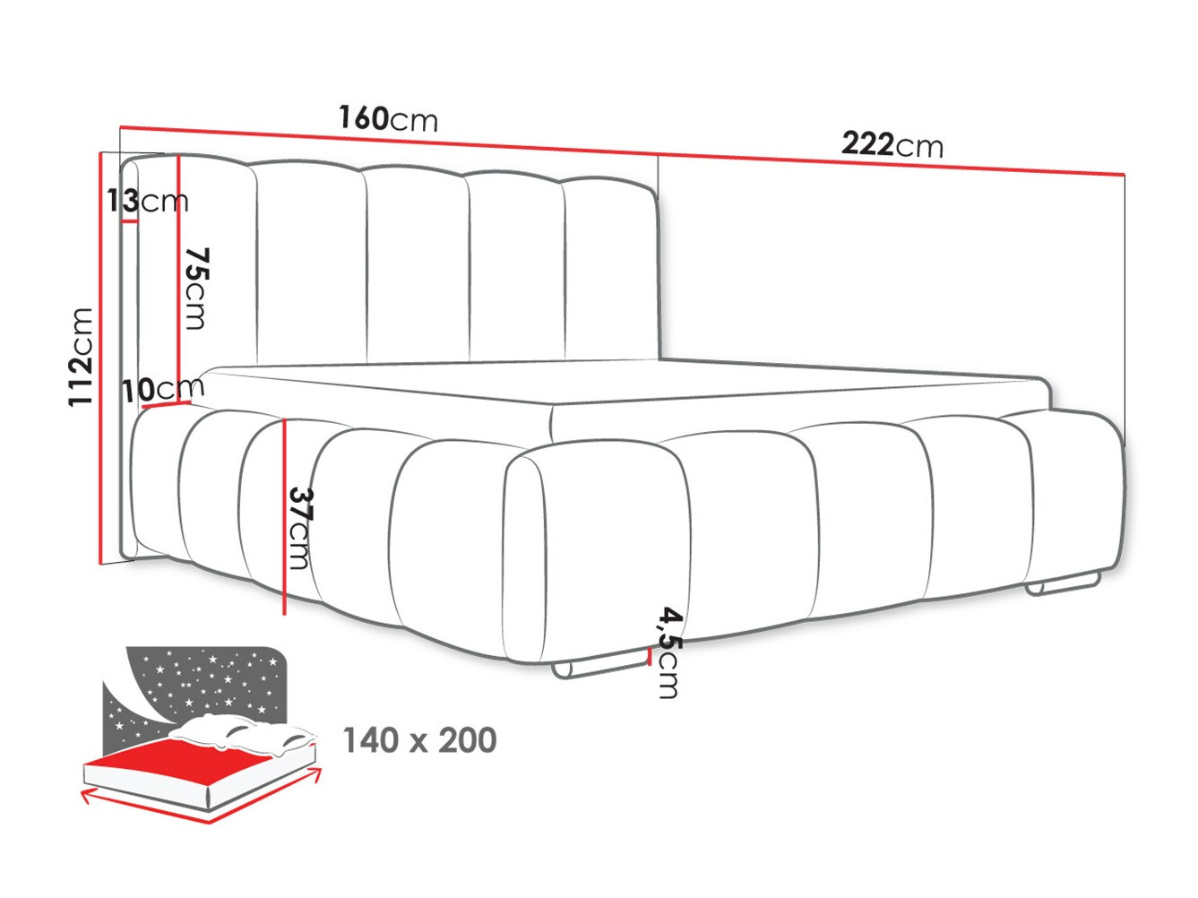 Letto TrendyNest Alceus I (Kronos 46)