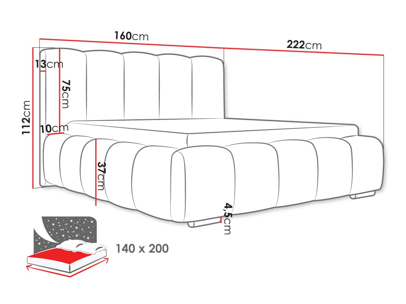 Letto TrendyNest Alceus I (Paros 05)