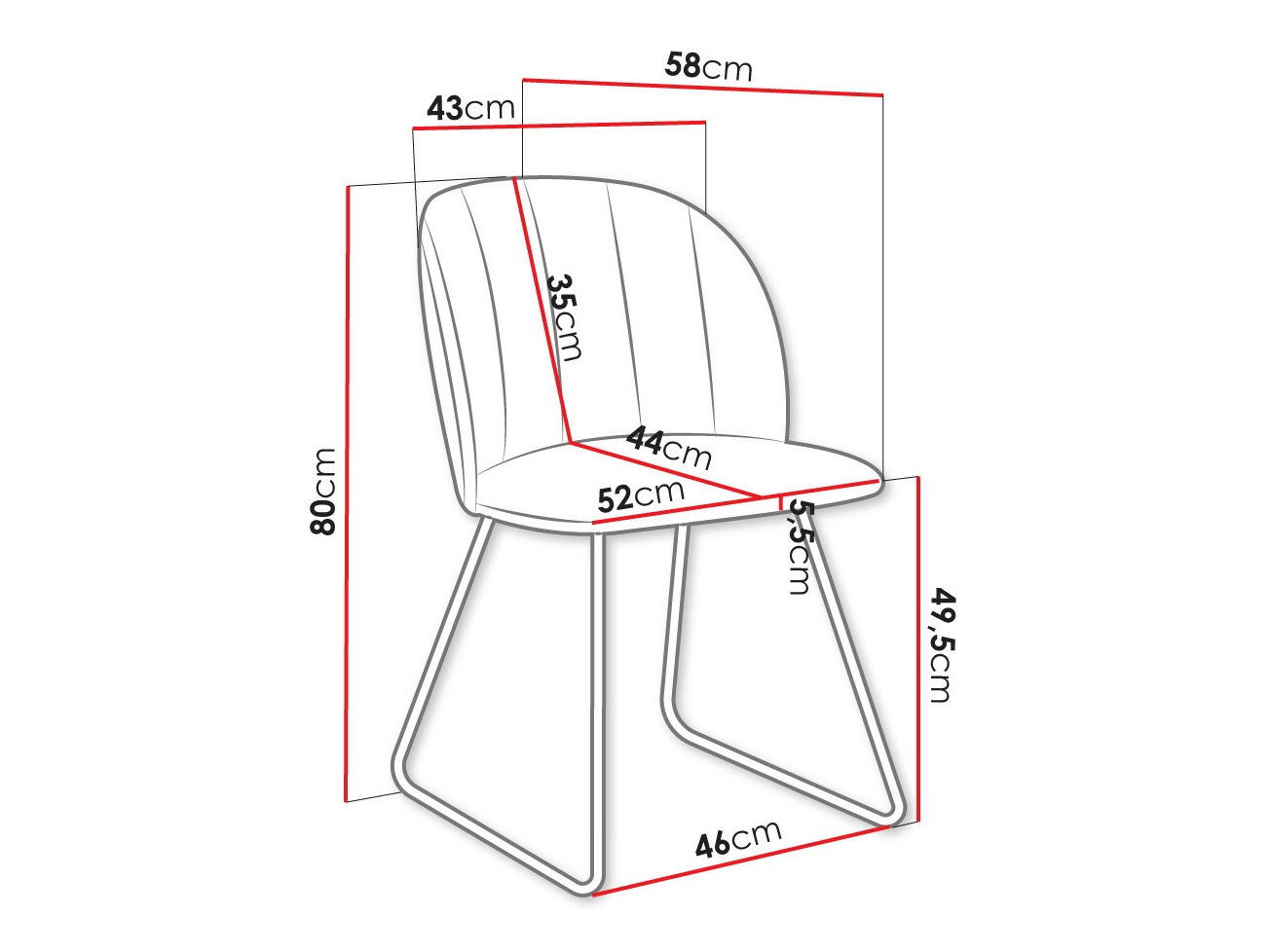 Sedia Comfivo Passer I (Magic Velvet 2216)