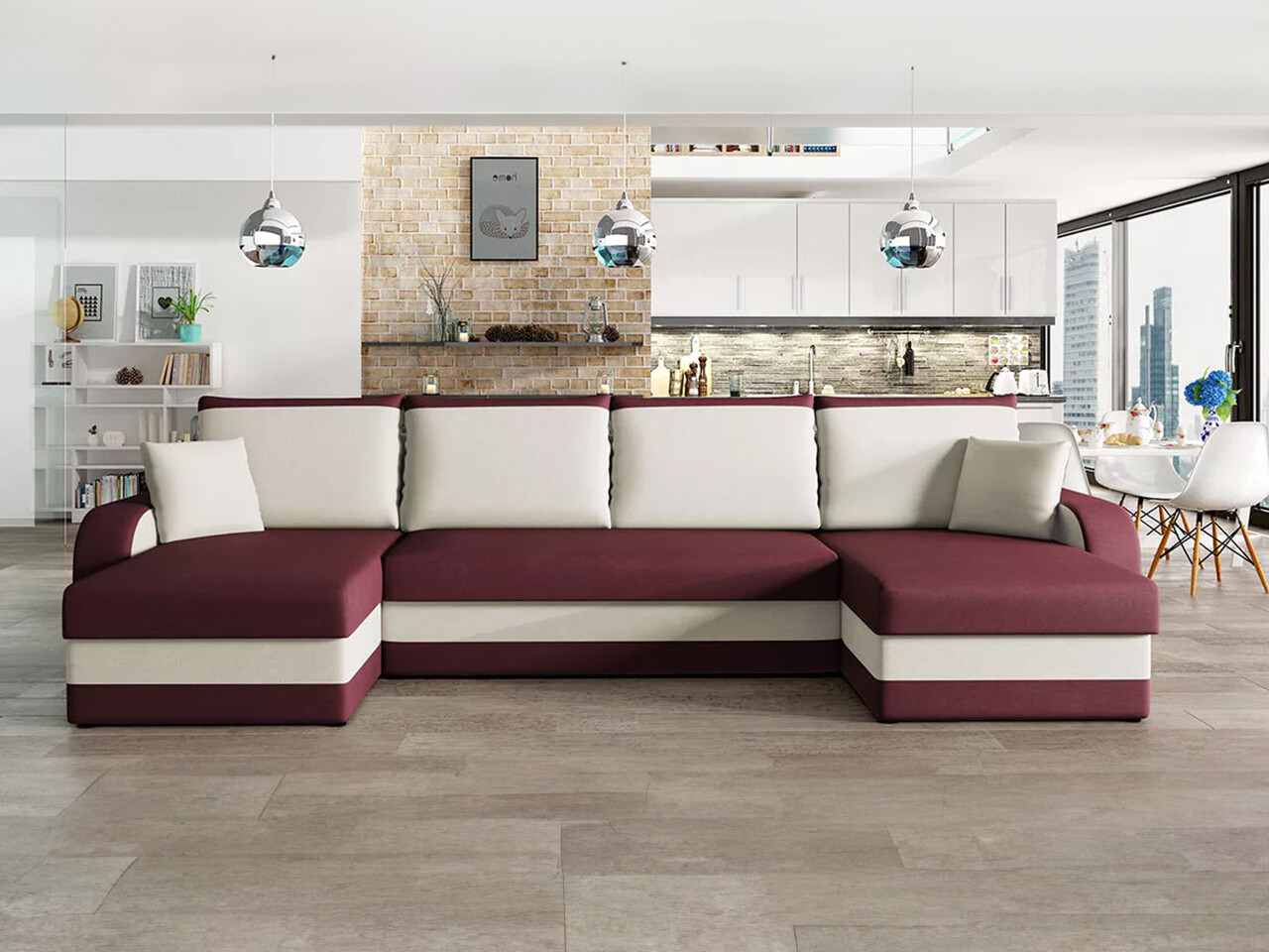 Divano angolare Comfivo Melissa IV (Mikrofaza 25 + Mikrofaza 31)