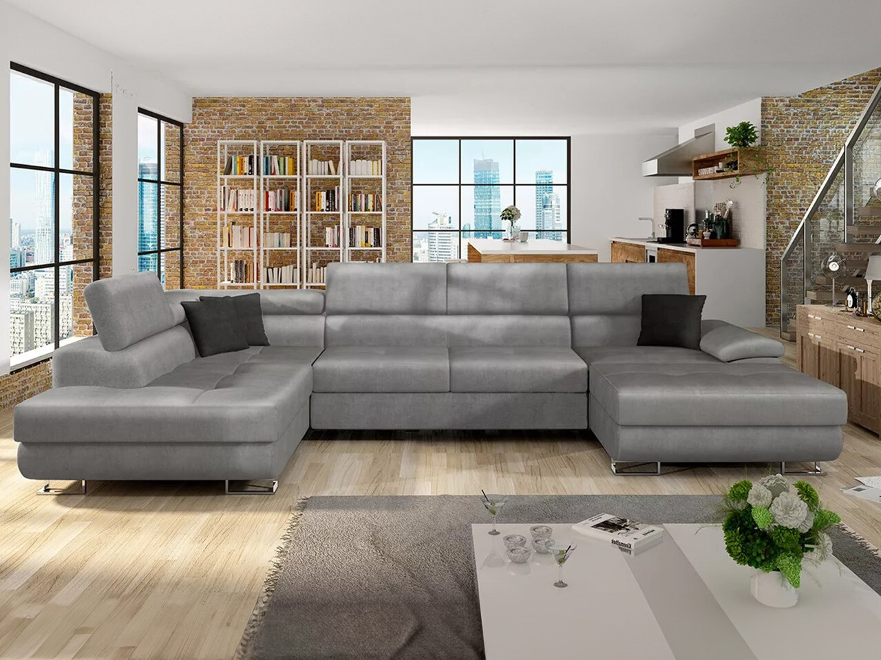 Divano angolare Comfivo Ruta IV (Magic Velvet 2217 + Magic Velvet 2219)