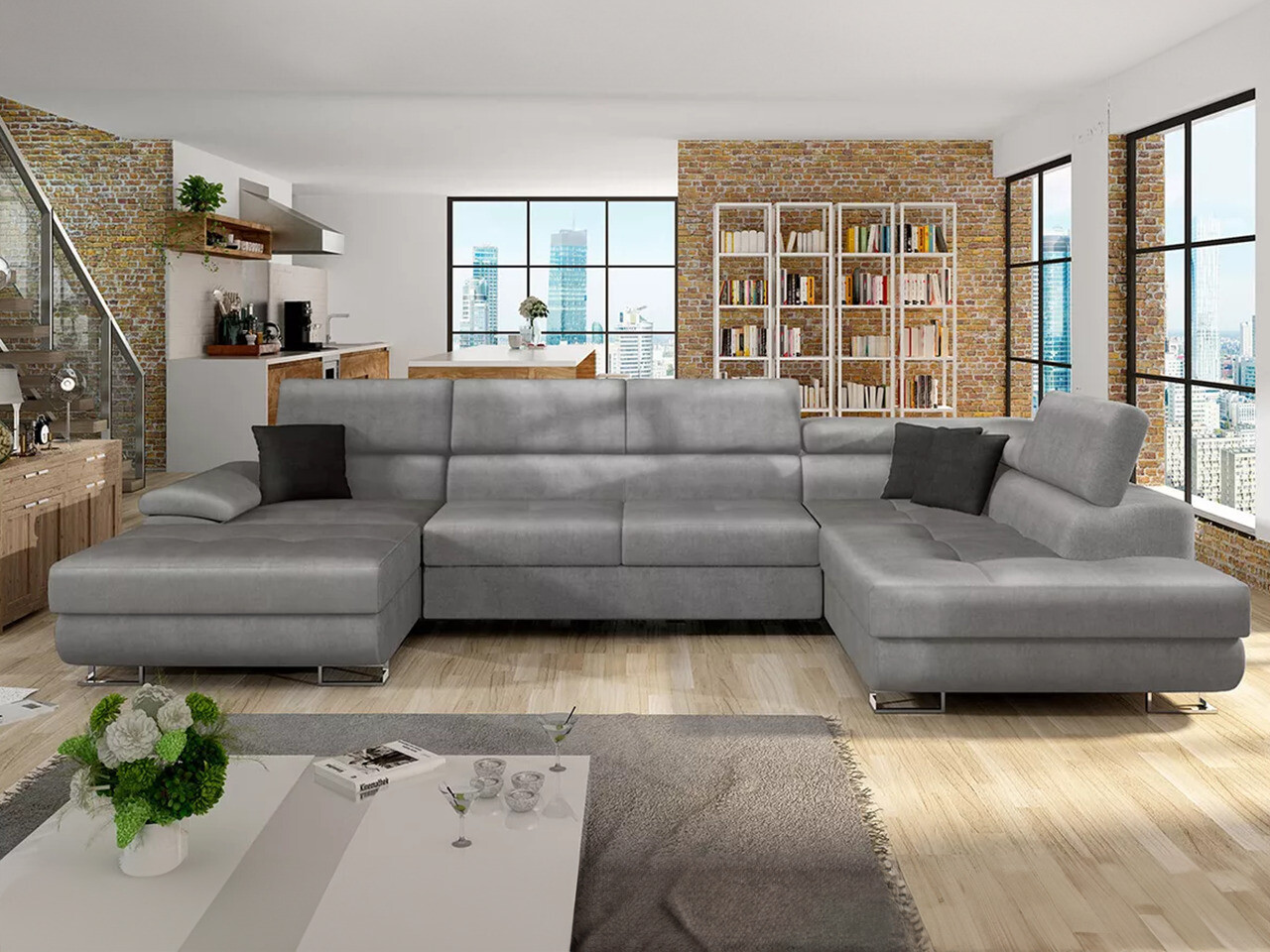 Divano angolare Comfivo Ruta IV (Magic Velvet 2217 + Magic Velvet 2219)