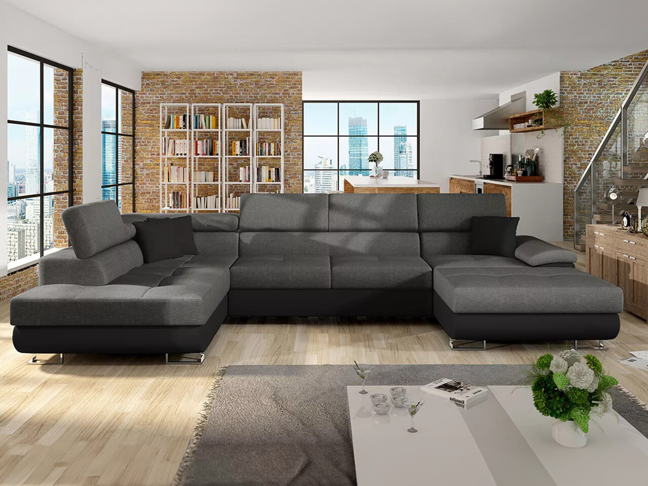 Divano angolare Comfivo Ruta IV (Soft 011 + Lux 06 + Soft 011)