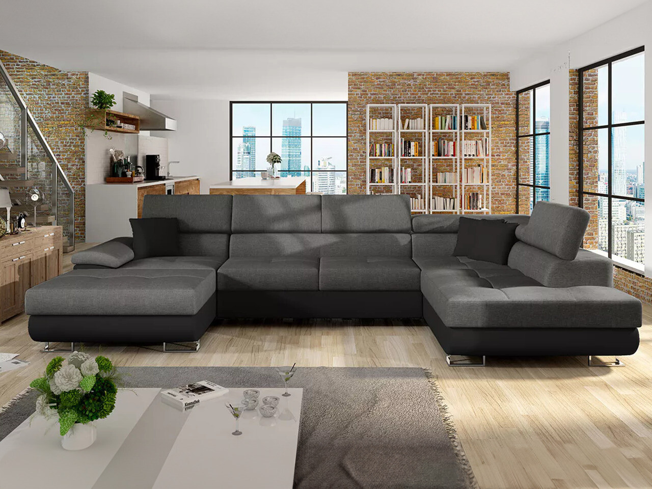 Divano angolare Comfivo Ruta IV (Soft 011 + Lux 06 + Soft 011)