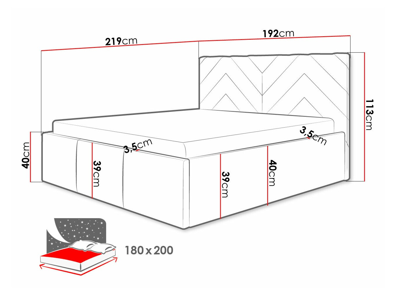 Letto ComfiDream Skyiel (Fresh 01)