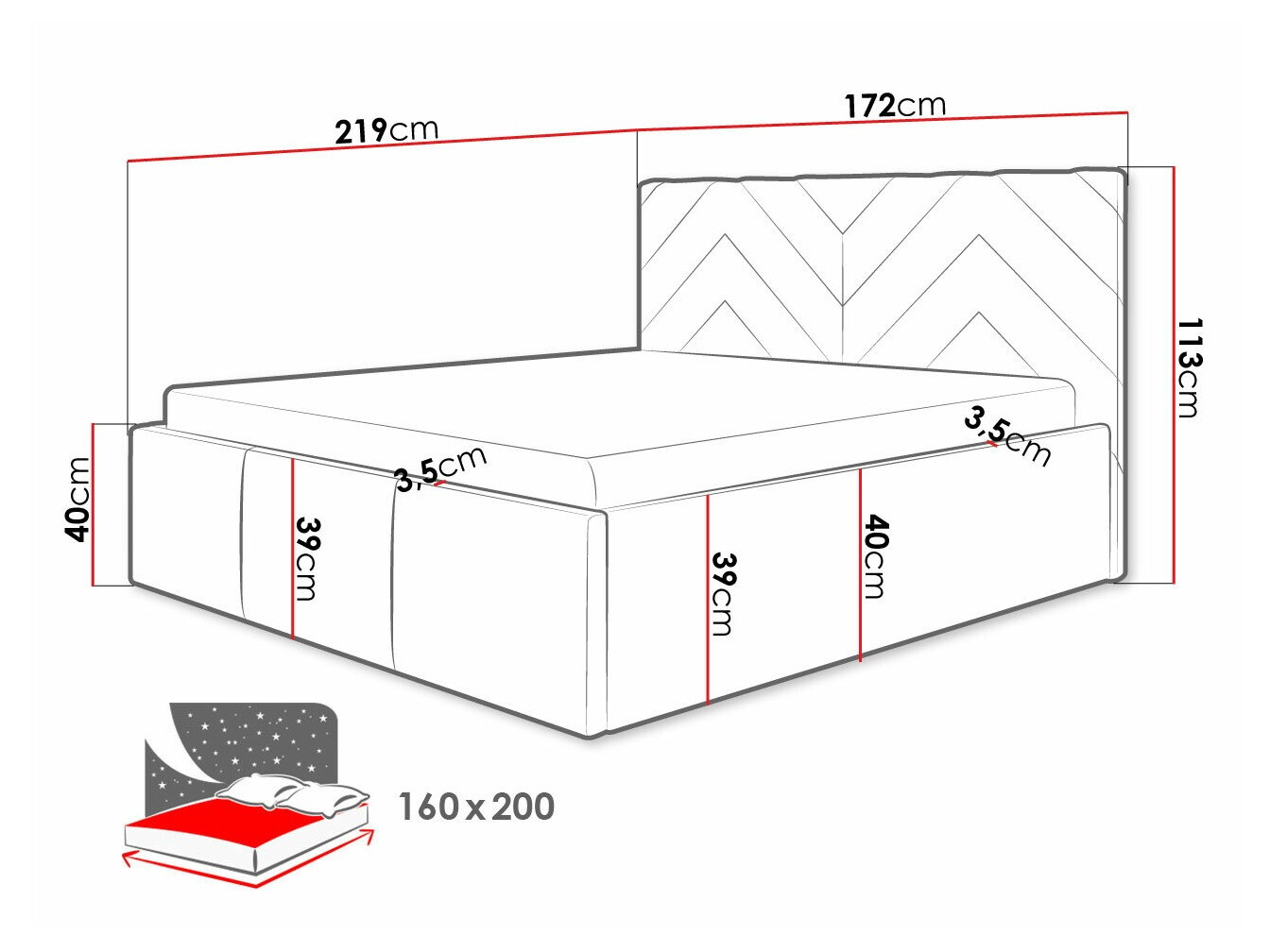 Letto ComfiDream Skyiel (Fresh 11)