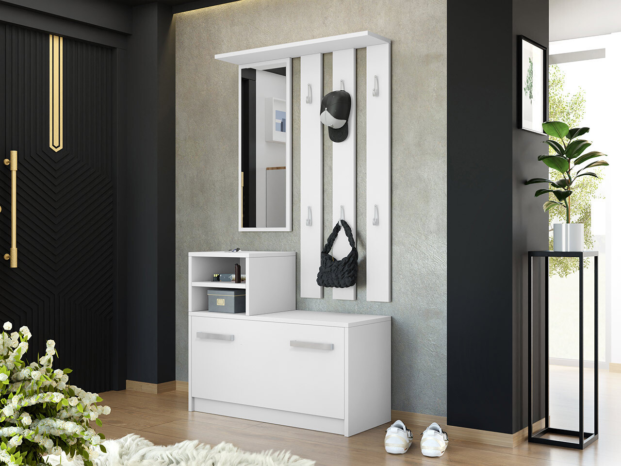 Set arredo da corridoio Candum (Bianco)