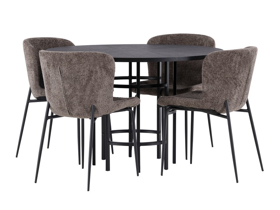 Set sala da pranzo Dallas 4143 (Marrone + Nero)
