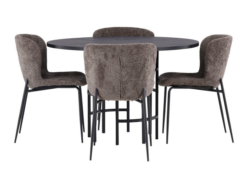 Set sala da pranzo Dallas 4143 (Marrone + Nero)