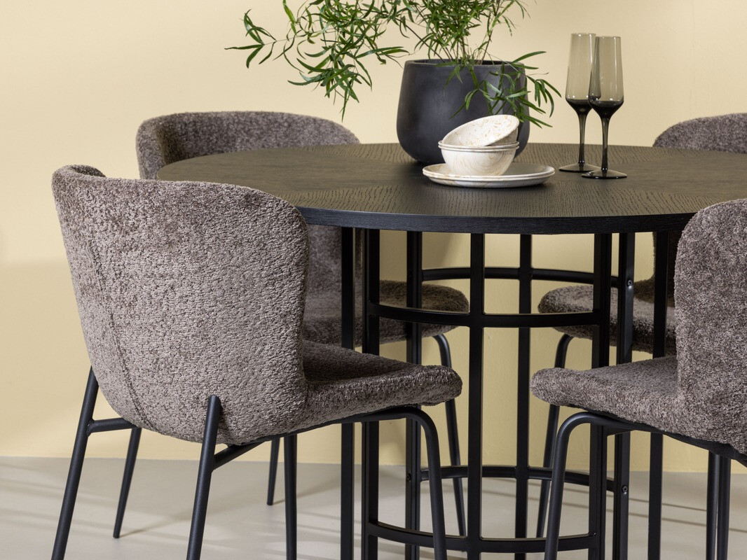 Set sala da pranzo Dallas 4143 (Marrone + Nero)