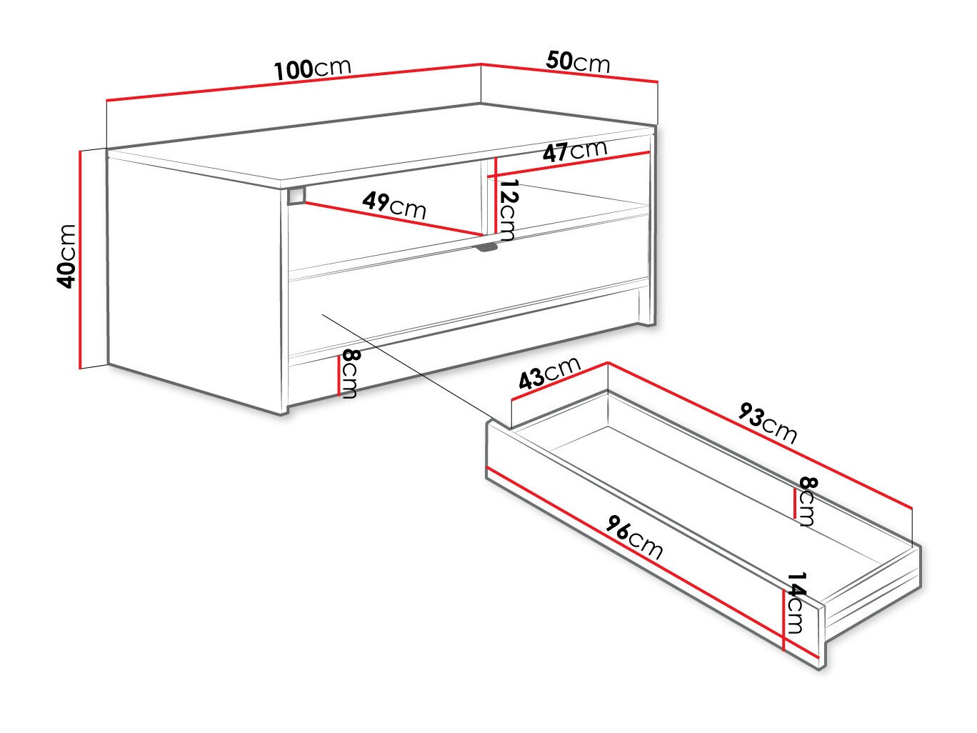 Tavolino da caffè Comfivo Papilio (Nero)