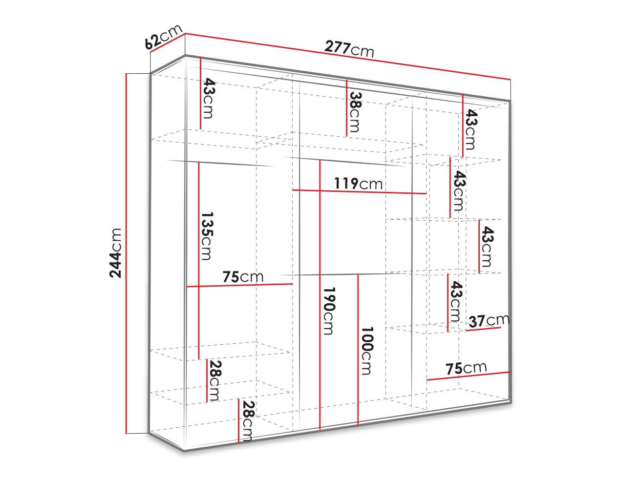 Armadio Murrieta 145 (Bianco)