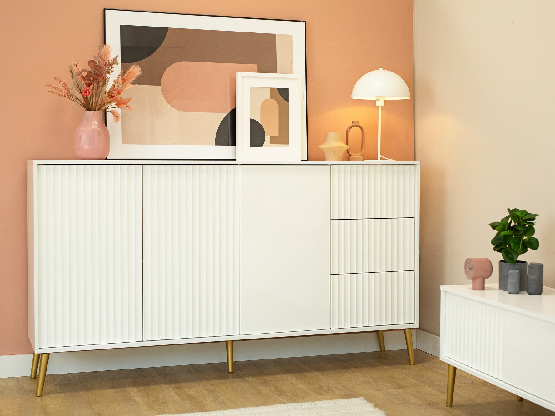 Cassettiera Cirferi 102 (Bianco + D'oro)