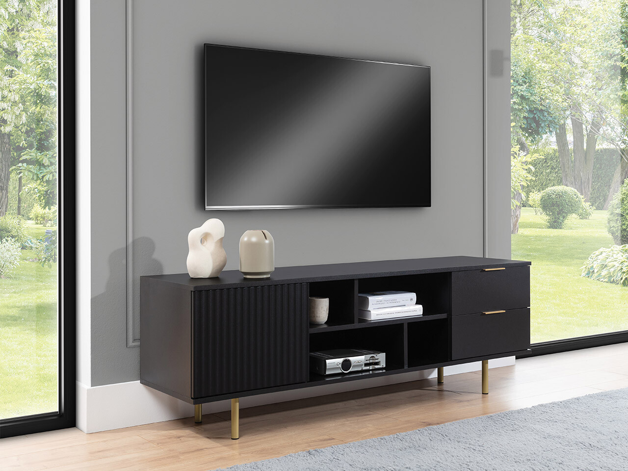 Mobile porta TV Decus (Nero)