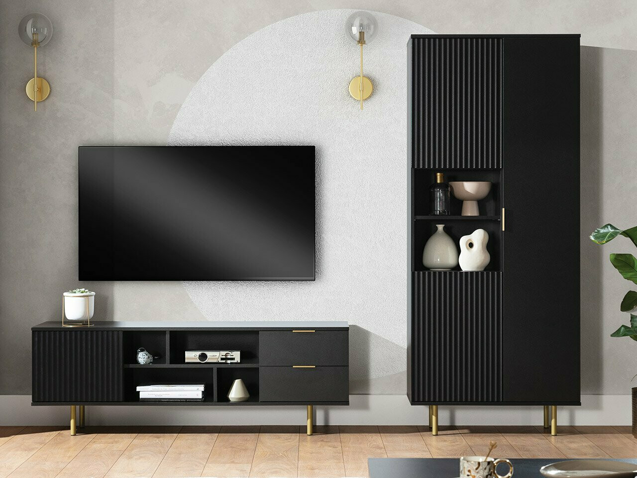 Mobile porta TV Decus (Nero)