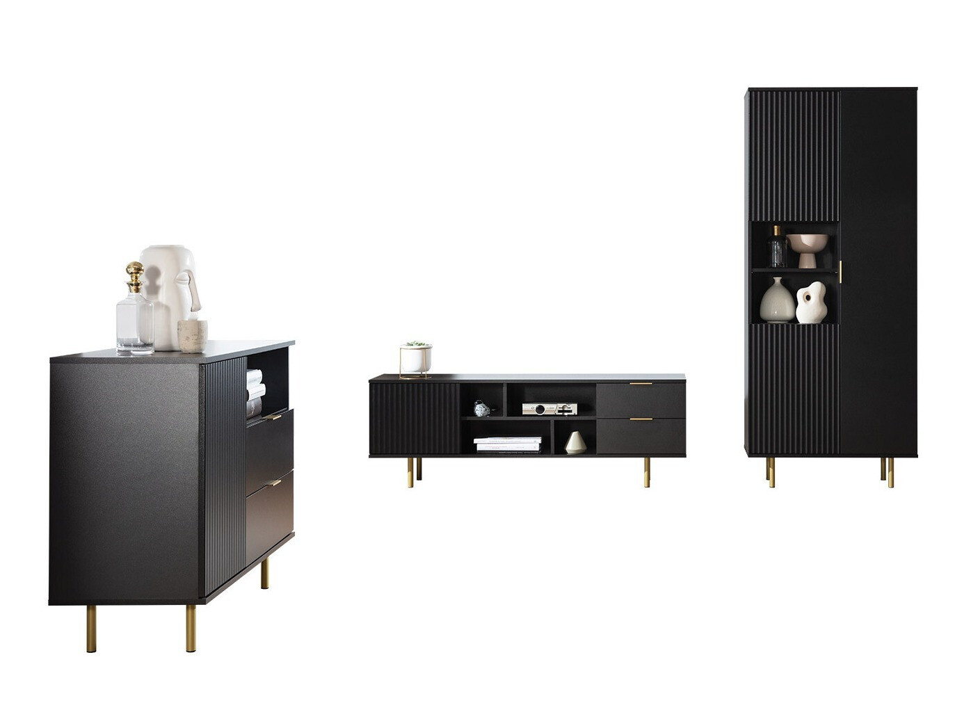 Parete attrezzata Decus II (Nero)