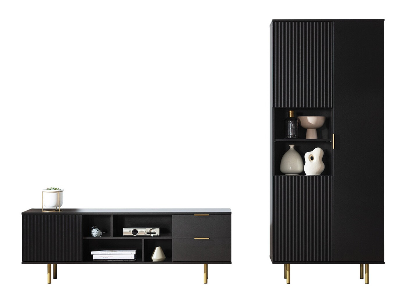 Parete attrezzata Decus III (Nero)