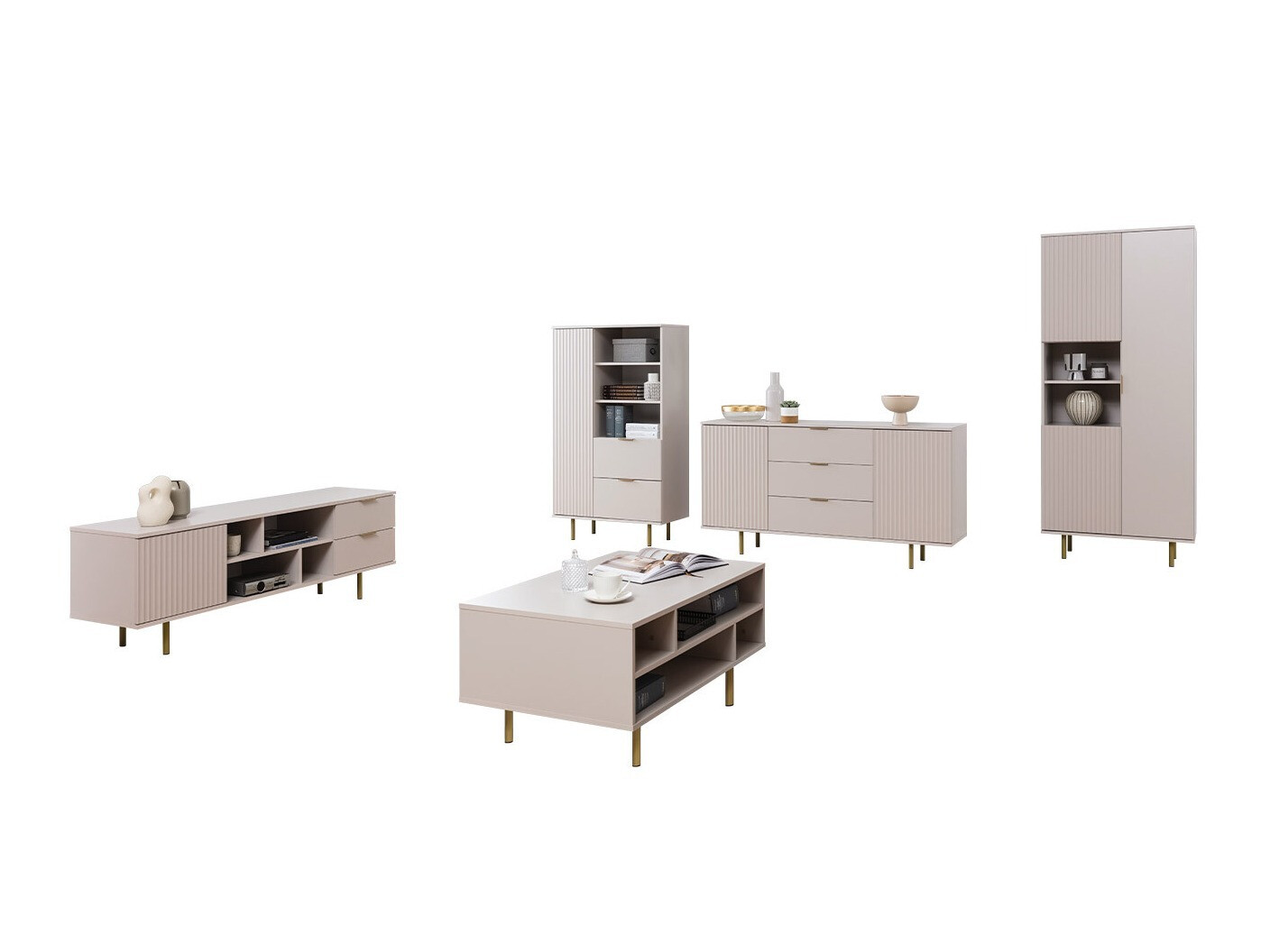 Parete attrezzata Virdomi 106 (Cachemire)