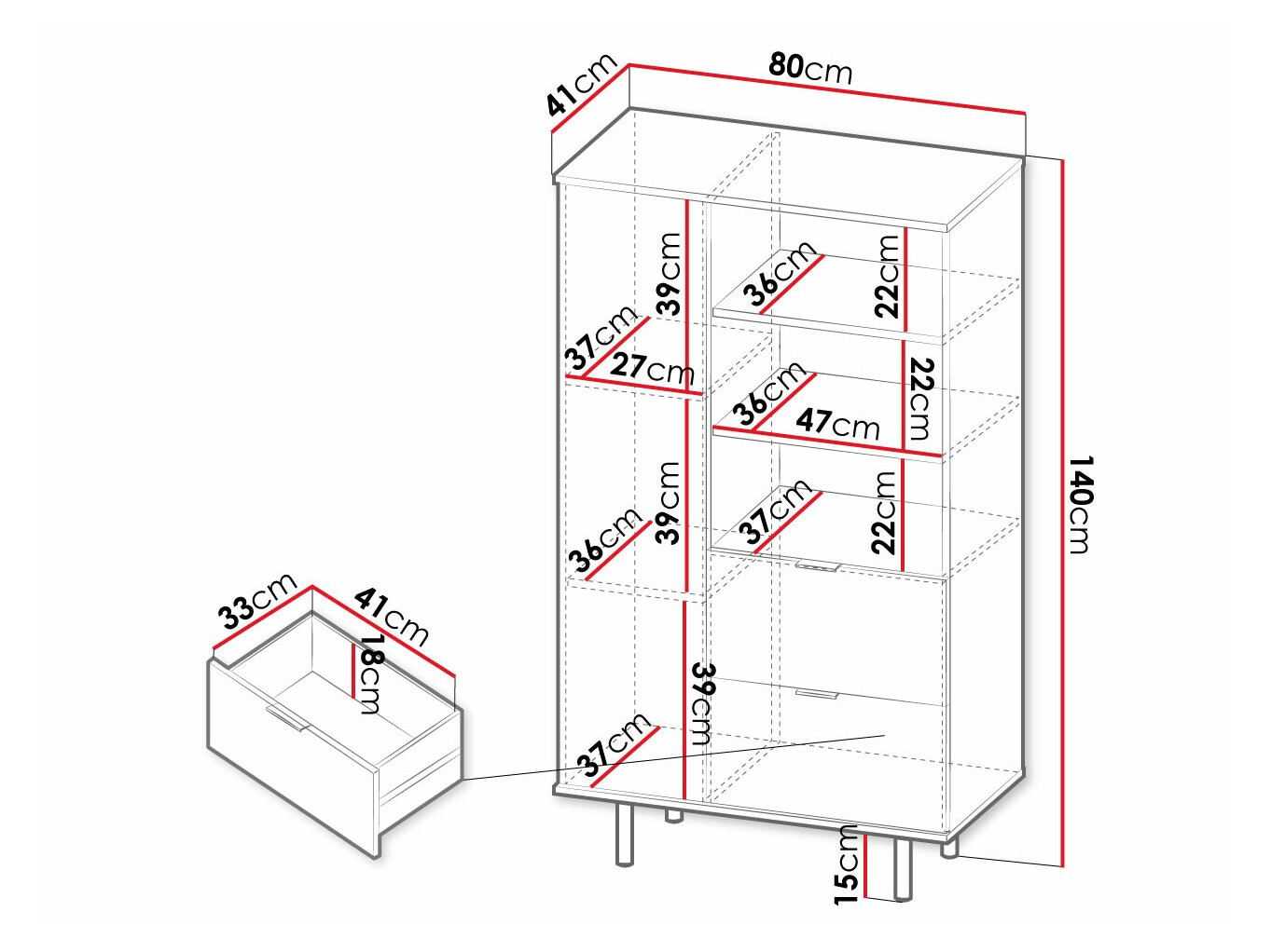 Scaffale Decus (Nero)