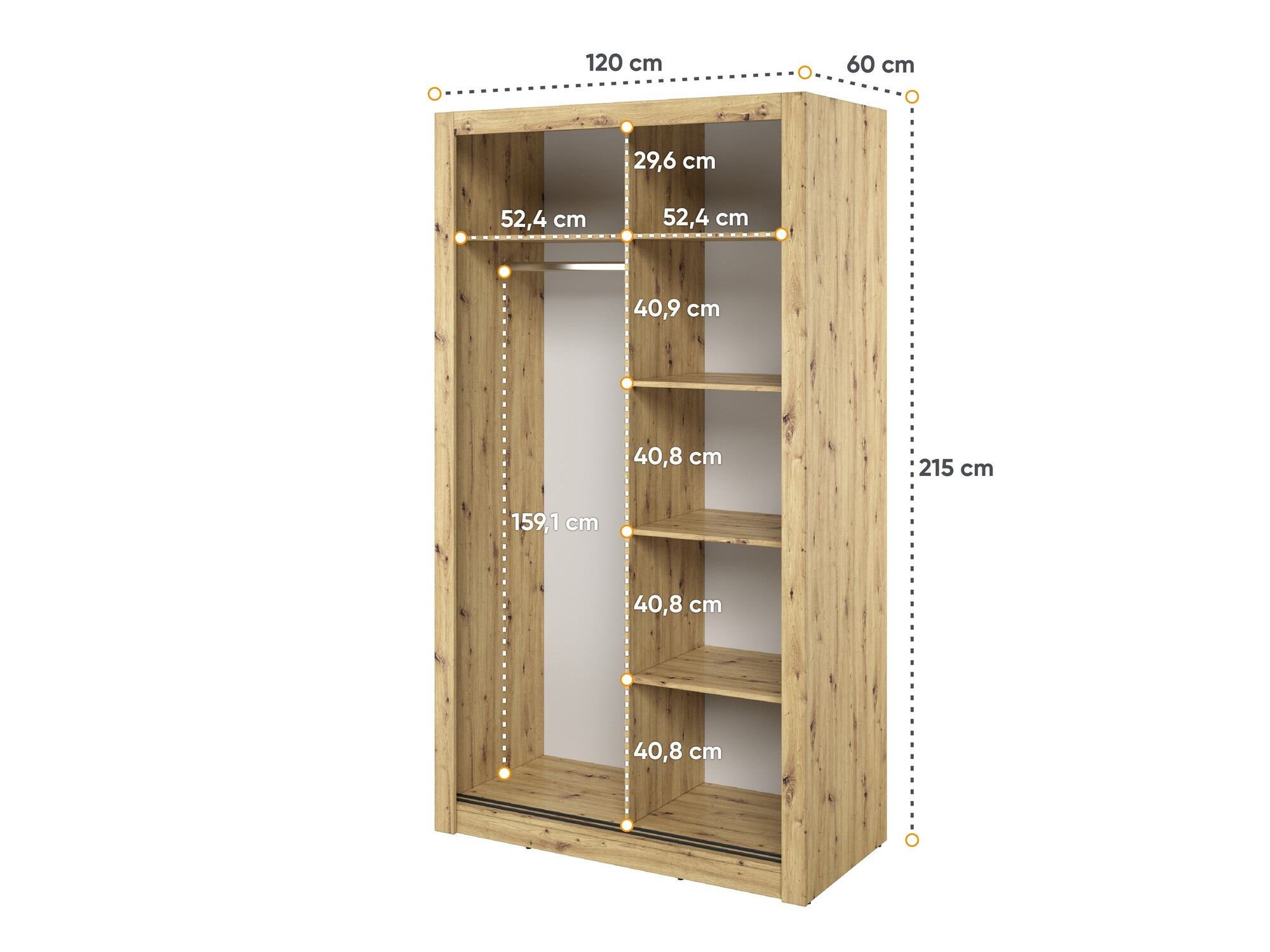 Armadio Fresno 121 (Rovere Artisan)
