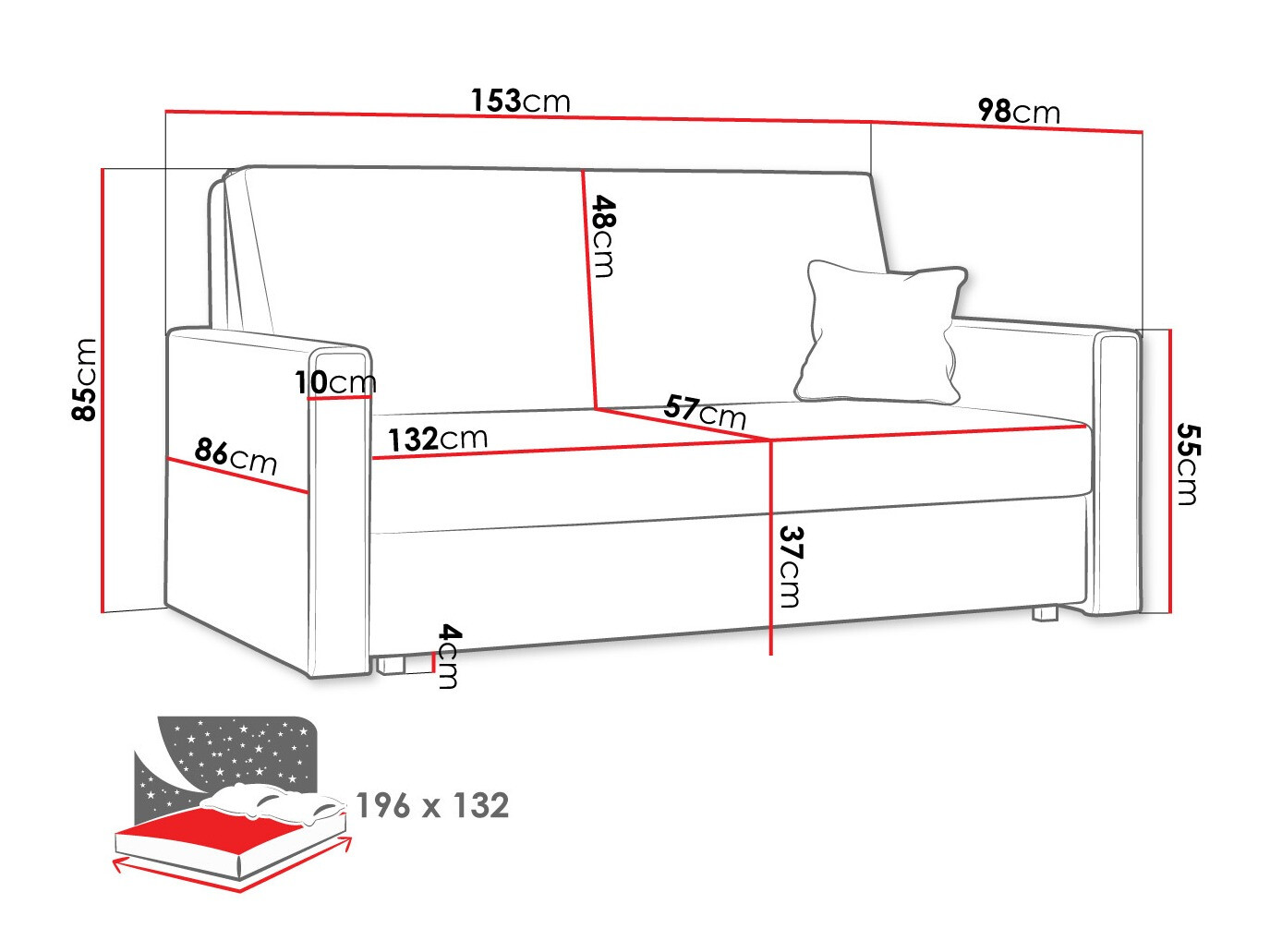 Divano letto Morel III (Poso 05)