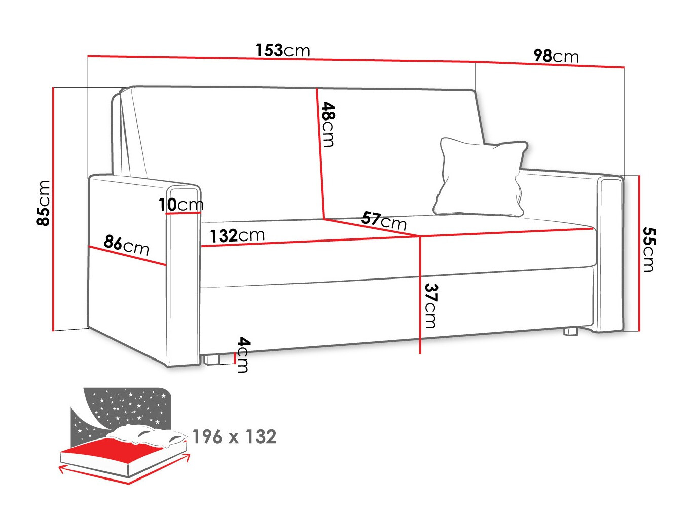 Divano letto Morel III (Poso 22)