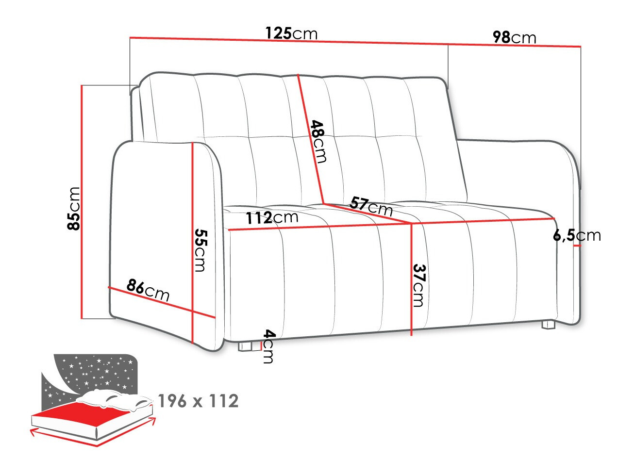 Divano letto Aquarin II (Country 3)