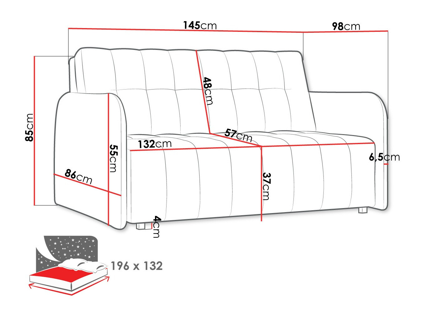 Divano letto Aquarin III (Country 3)