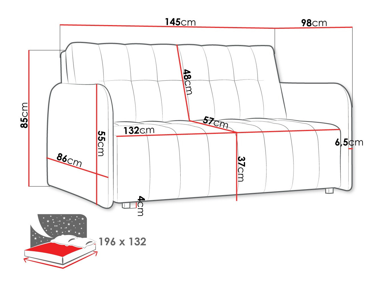 Divano letto Aquarin III (Country 8)