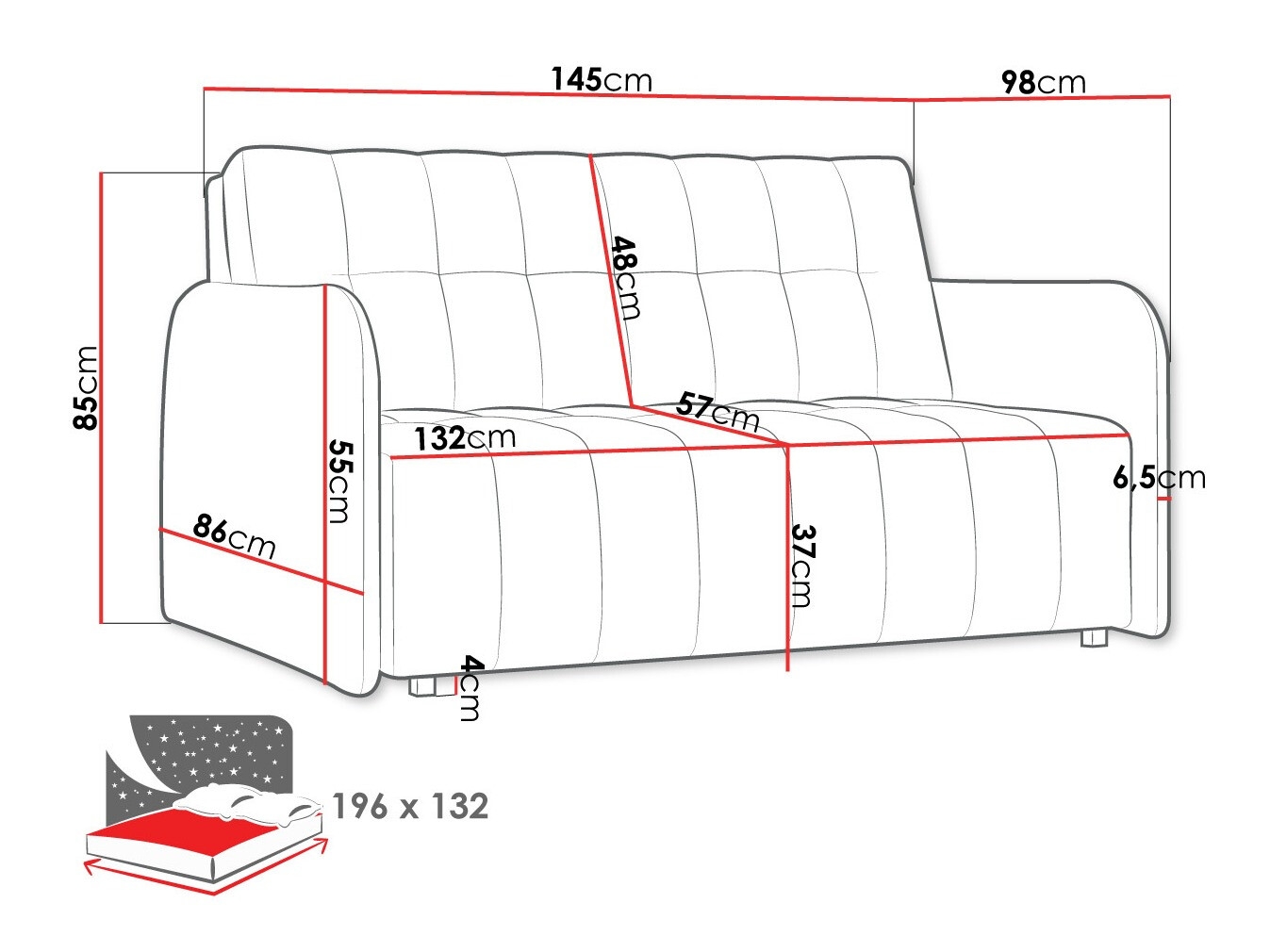 Divano letto Aquarin III (Kronos 09)