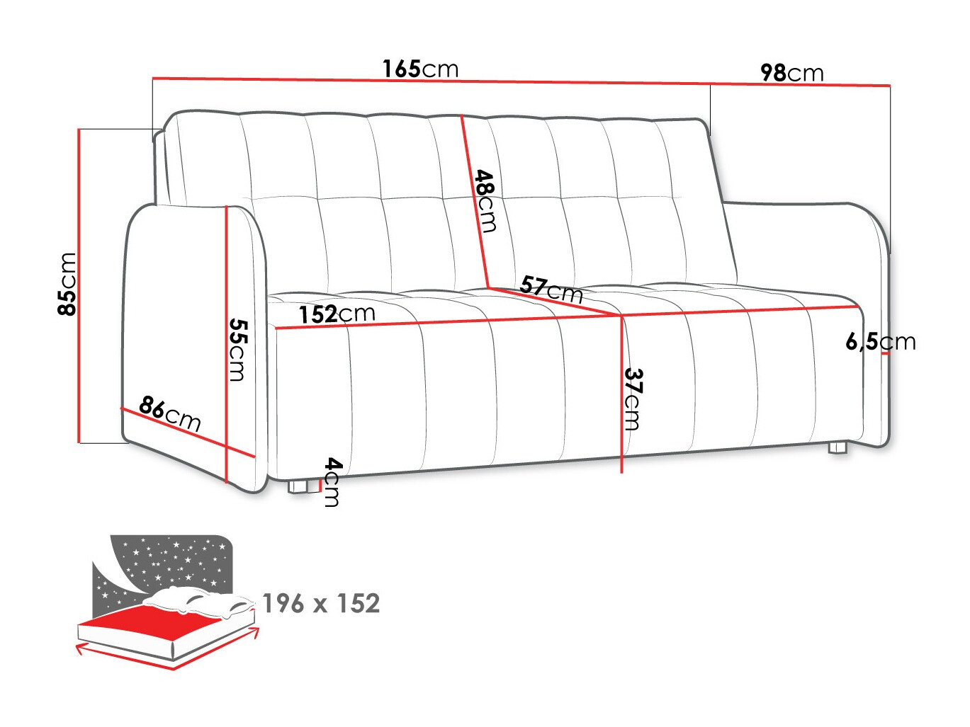 Divano letto Aquarin IV (Kronos 22)