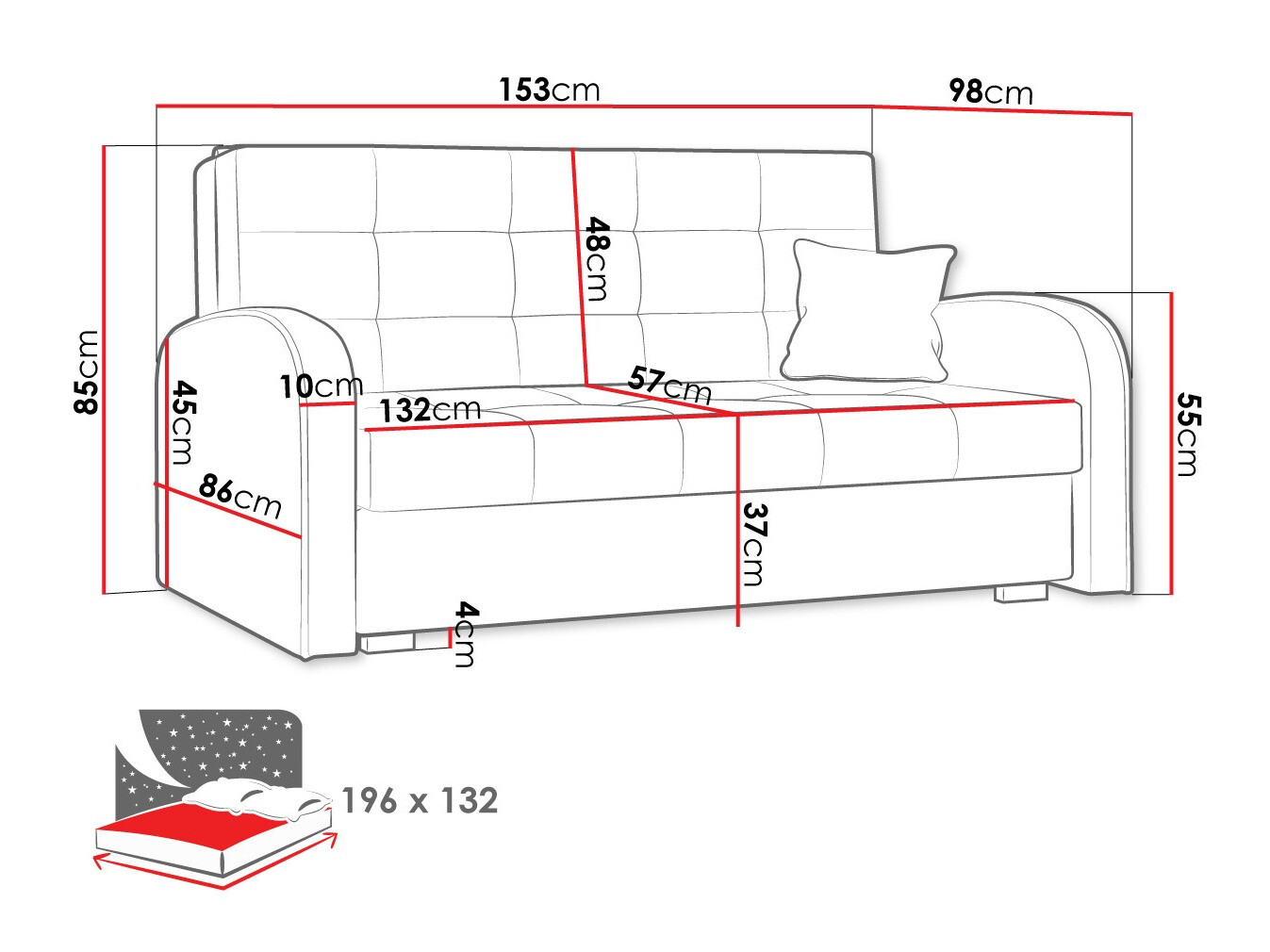 Divano letto Silona III (Kronos 19)
