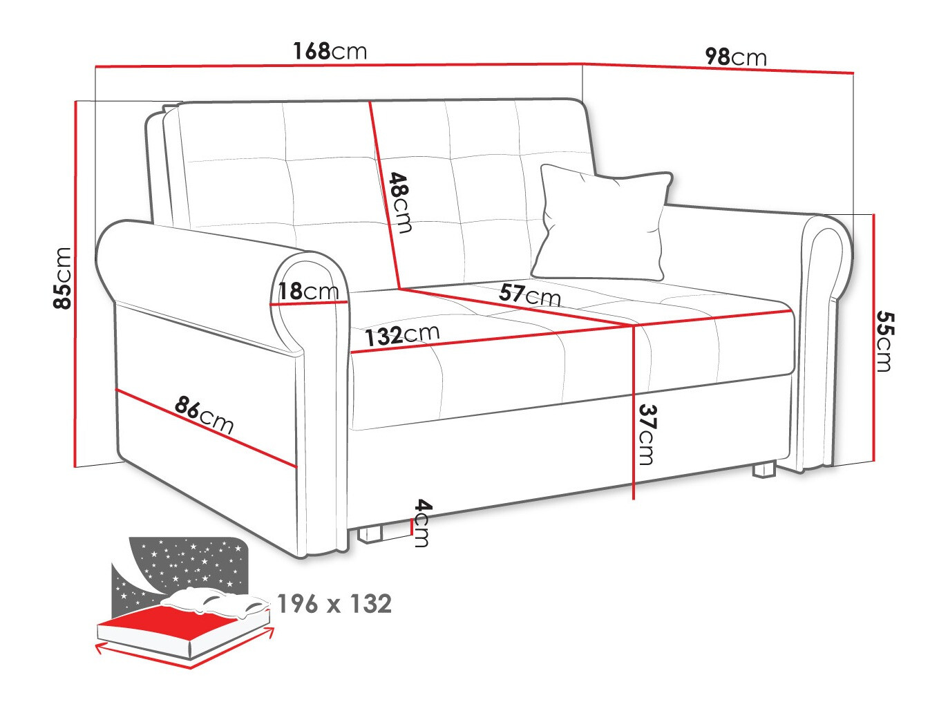 Divano letto Aquala III (Kronos 19)