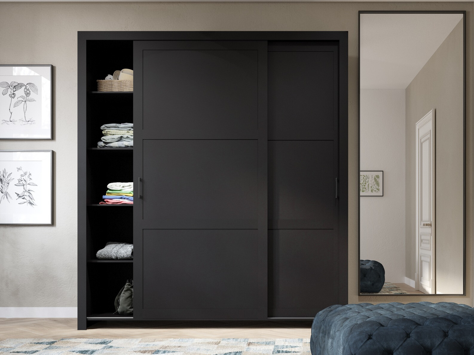 Armadio Murrieta 190 (Nero)