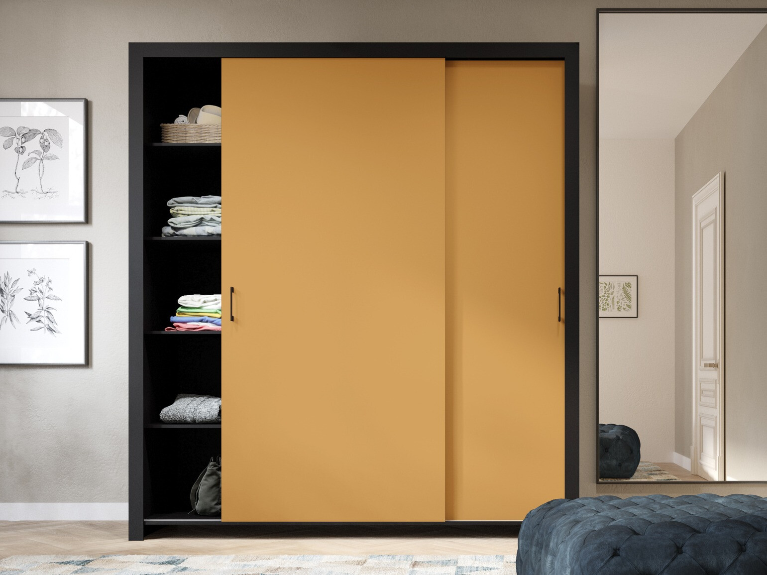 Armadio Murrieta 192 (Nero + Giallo)