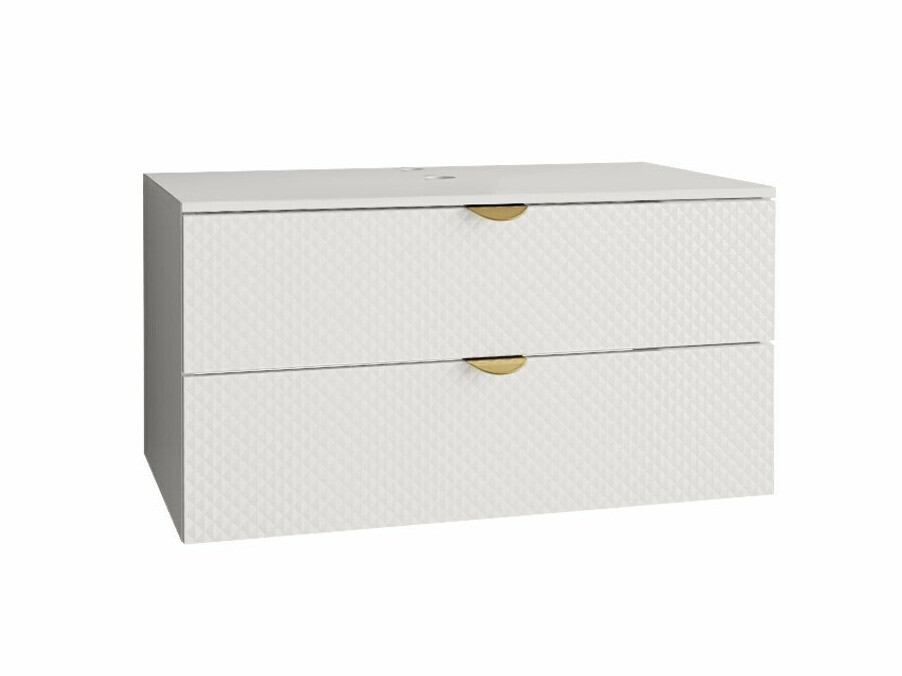 Comodino da bagno per lavandino Matrix (Bianco)