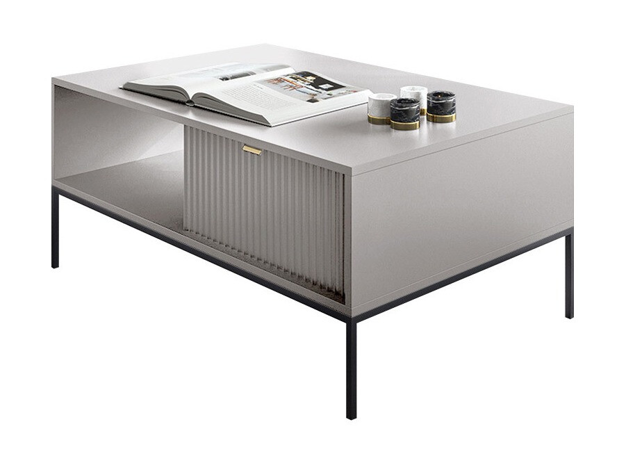 Tavolino da caffè Lima L104 (Grigio + Nero)