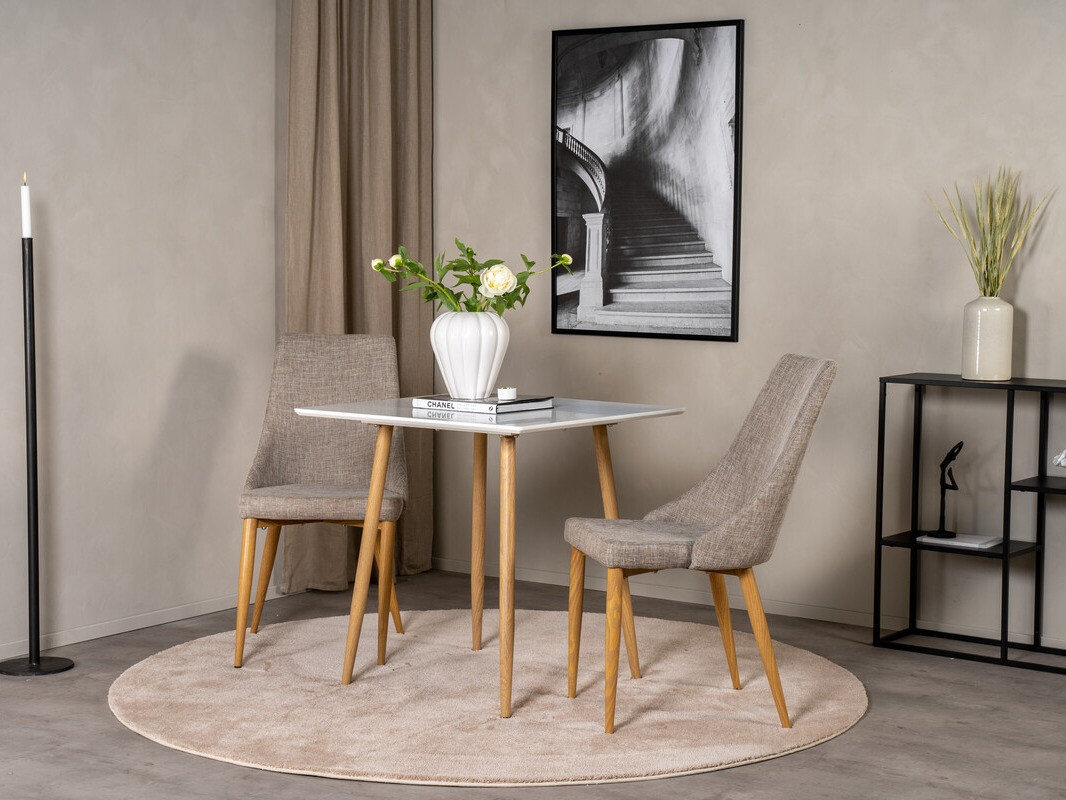 Tavolo Dallas 4310 (Bianco + Luminoso legno)