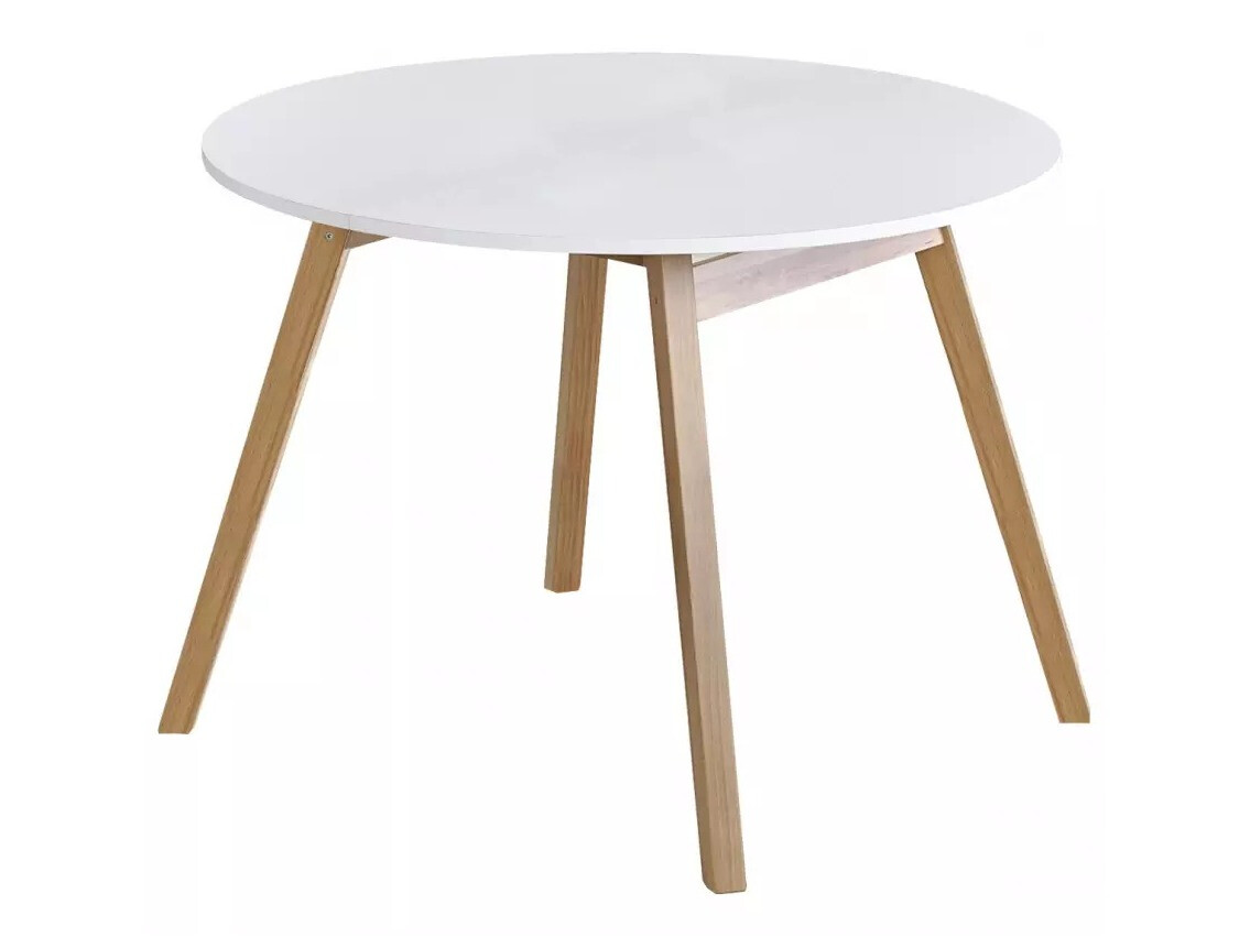 Tavolo Houston 981 (Bianco lucido + Quercia)