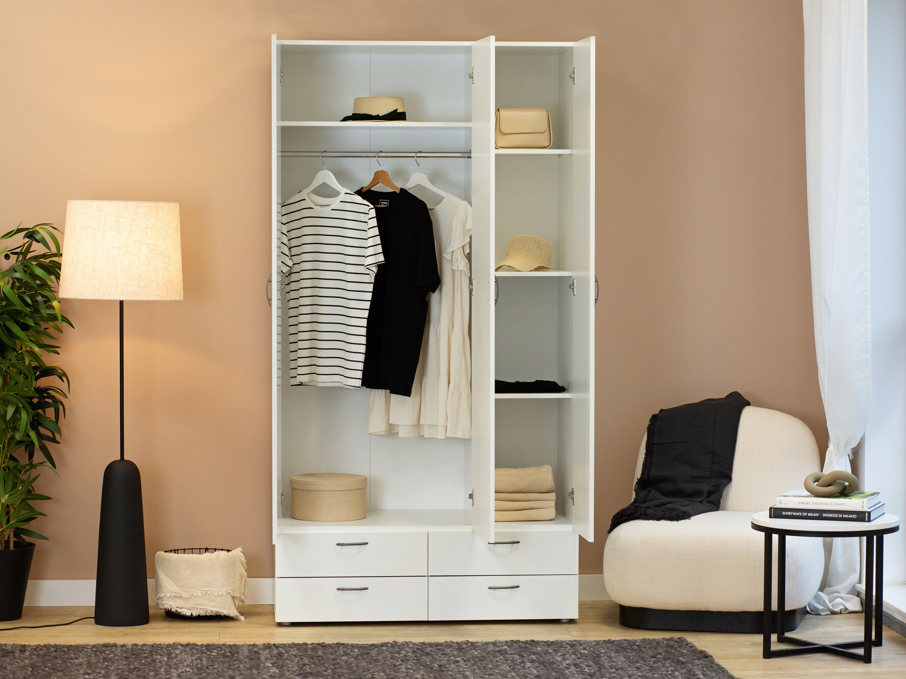 Armadio Bristol 188 (Bianco)