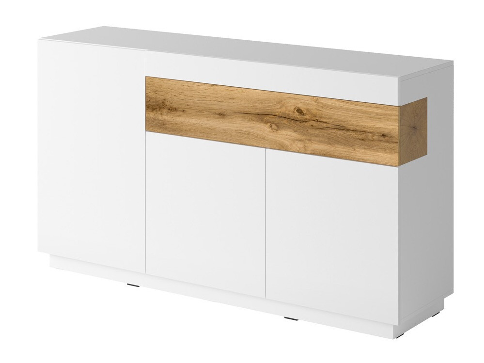Cassettiera Livlore 105 (Bianco + Bianco lucido + Quercia di Wotan)