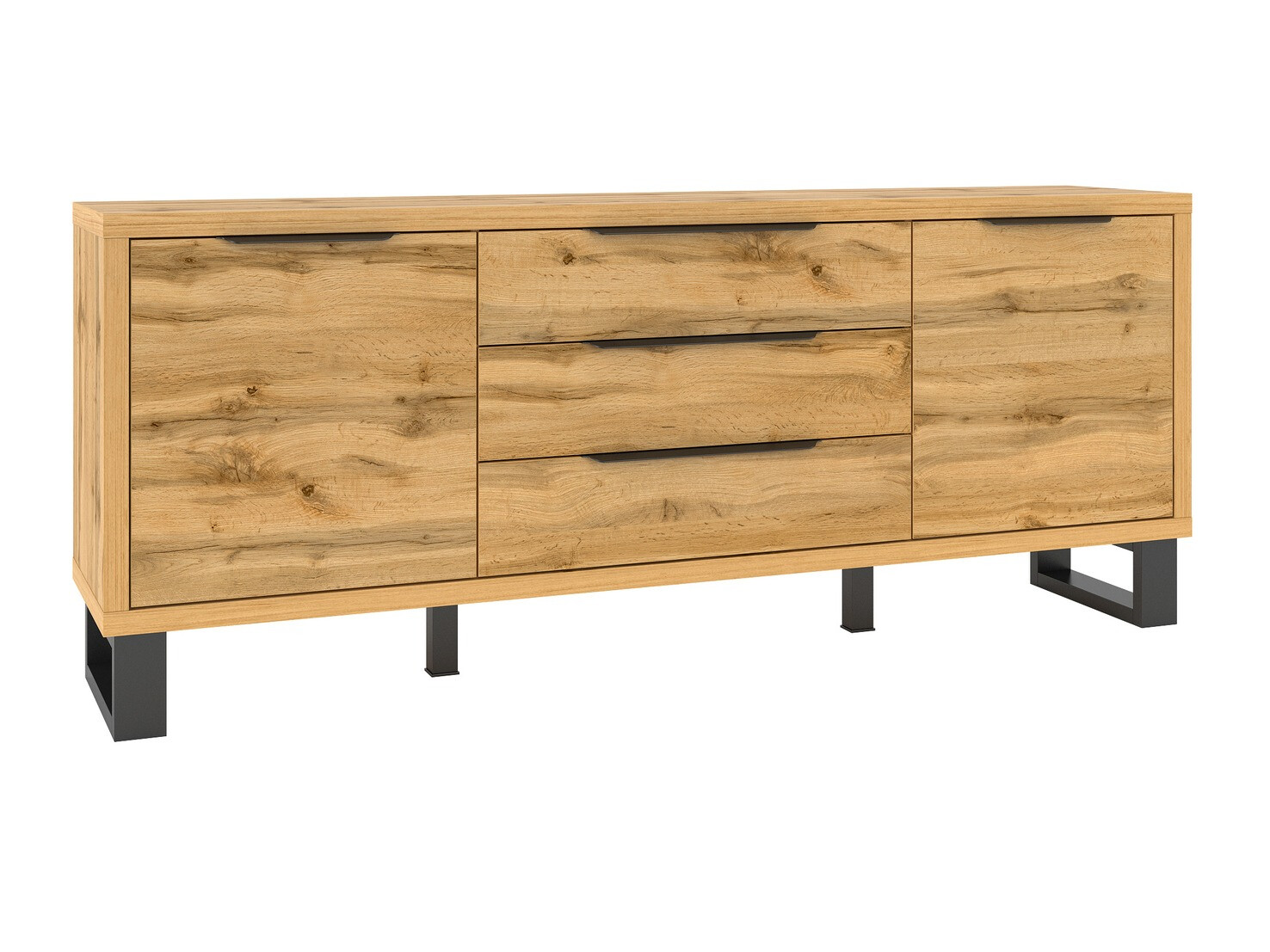 Cassettiera Avicavu 102 (Quercia di Wotan + Nero)