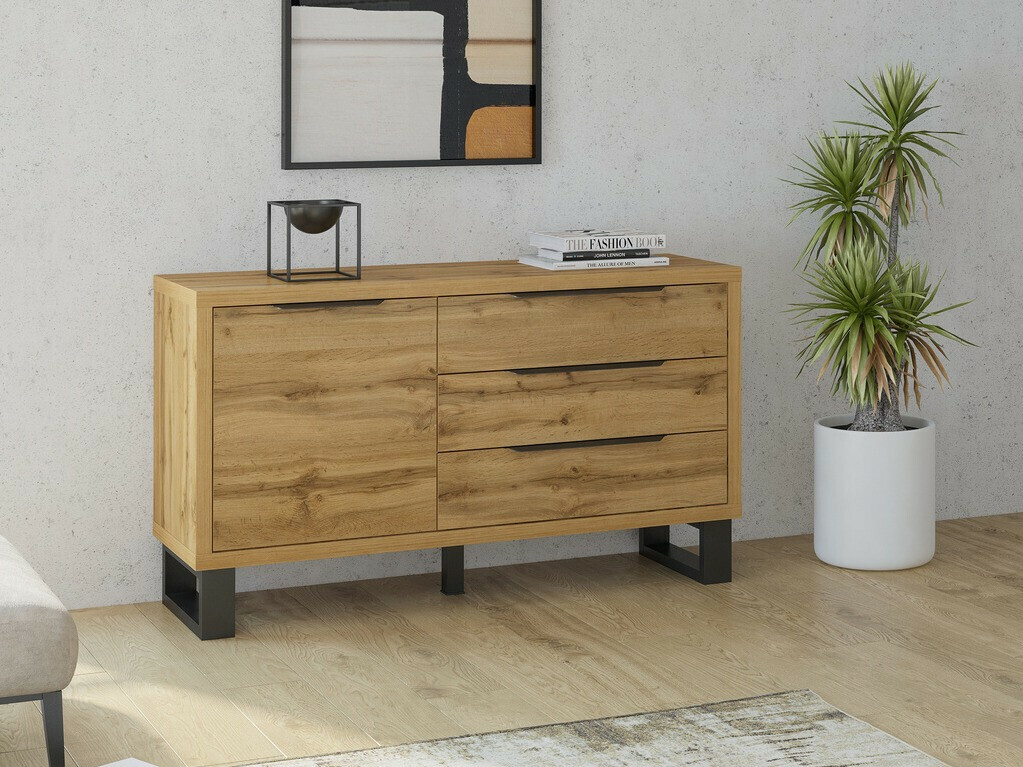 Cassettiera Avicavu 109 (Quercia di Wotan + Nero)