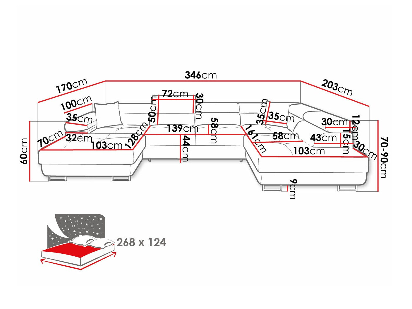Divano angolare Comfivo Vinetum III (Manila 02)